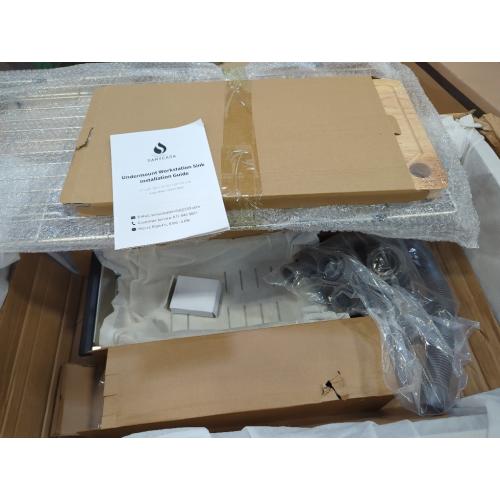 YITAHOME Drop In Kitchen Sink Workstation with Pull-down Faucet, 304 Stainless Steel Single Bowl Top Mount Sink w/Ledge & Accessories, Honeycomb Surface Design, 33 x 22 x 10 in, Silver