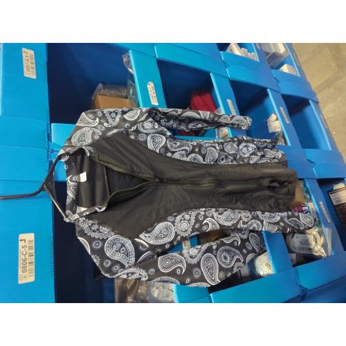 Size M.....Halcurt Women's Boyleg One Piece Rash Guard with Built in Bra Zip Front UPF50  Long Sleeve Full Body Surfing Swimsuit