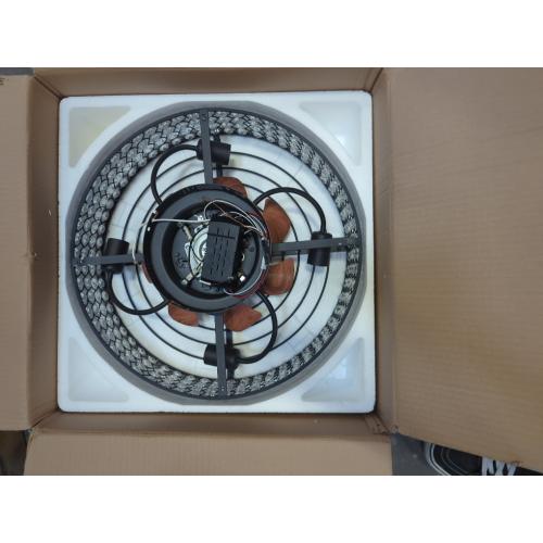 Caged Crystal Ceiling Fans with Lights and Remote,18.8 Flush Mount Low Profile Ceiling Fan with Light,6 Speed Enclosed Ceiling Fan with Reversible Motor for Bedroom Kitchen Living Room