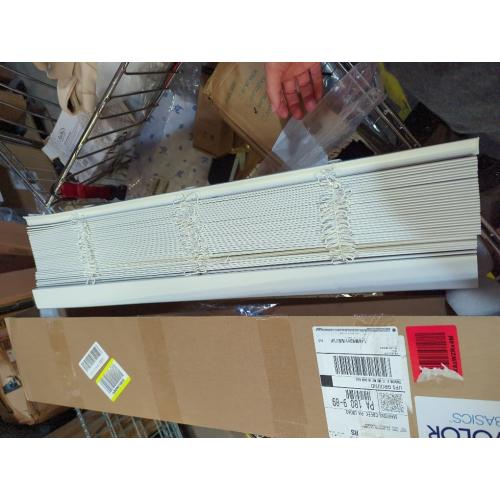 LOTUS & WINDOWARE Cordless 2-inchFaux Wood Blind 70 Wide x 48 Long,(Soft White-Antique White),Smooth, Room Darkening, Horizontal Blinds for Living Room, Bedroom, Interior Door Windows - 70 x 48,Sof