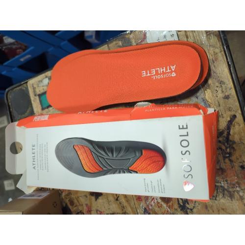 SOF SOLE ATHLETE Performance Men's Insoles - PU Foam & Gel Inserts - Heel-to-Toe Cushioning, Support, & Moisture Control, - Lightweight Comfort & Stability - Ideal for Runners, Walkers, Athletes