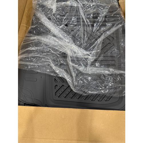 Motor Trend FlexTough Performance All Weather Rubber Car Mats with Cargo Liner - Full Set Front & Rear Floor Mats for Cars Truck SUV, Automotive Floor Mats (Black)