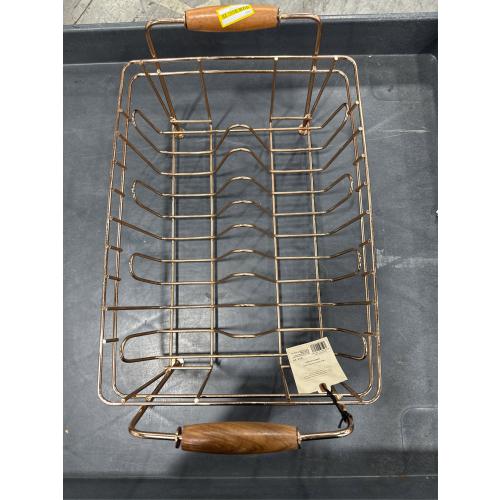 Metal Drying Rack Copper Finish - Hearth & Hand™ with Magnolia: Freestanding Iron & Wood, Countertop Kitchen Organizer