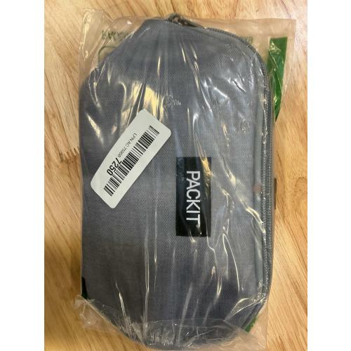 PackIt® Freezable Snack Bag, Gray Fog, Built with ECOFREEZE® Technology, Foldable, Reusable, Zip Closure, Designed For Keeping Snakcs Fresh On the Go, and Adults of all Ages