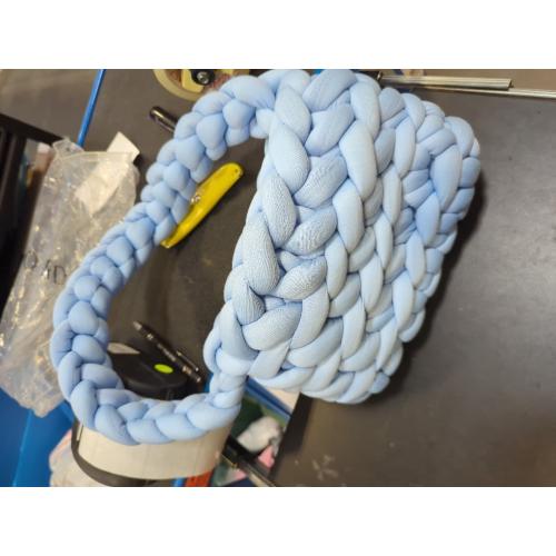 Unisex Crossbody Bags, DIY Women's Cotton Wool Soft Chunky Hand Braided Bucket Bag Knitted Yarn Woven Shoulder Bag