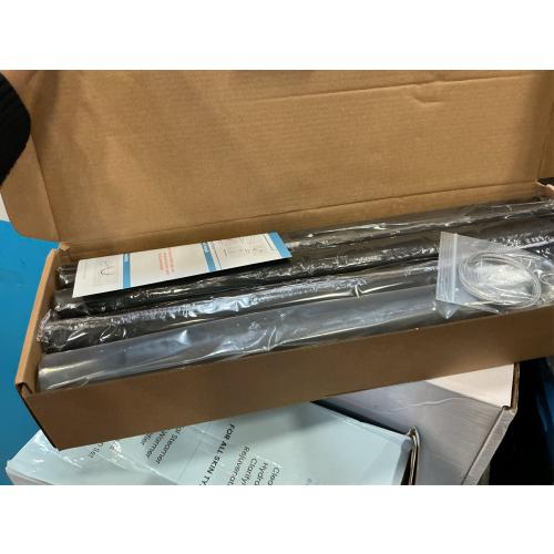 Closet Rods for Hanging Clothes, 17 to 129 Inches Stepless Adjustable Metal Closet Rod, 1.3 Inches Heavy Duty Clothes Hanging Rod for Closet Wardrobes Laundry RV, Black