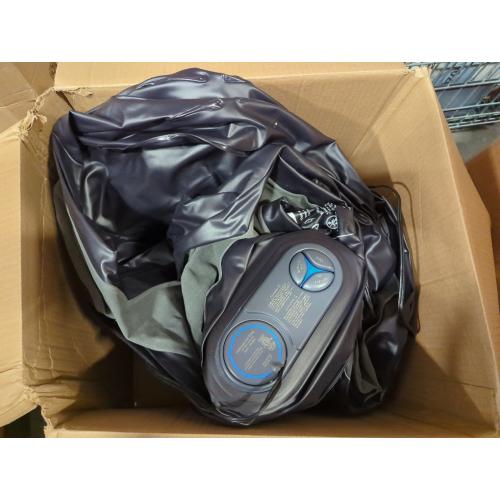 Black and Grey Air Mattress Queen with Built in Pump Inflatable Mattress with Soft Flocked Top & Carry Bag Adjustable Blow Up Mattress Portable Air Bed for Guest Indoor
