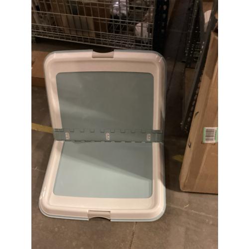 Pee Pad Holder - For Large Sized Puppy and Puppy Training Pads, Secured Latches, Non-Skid Feet, High Polish Finish for Easy Cleaning, Leak Protection, F