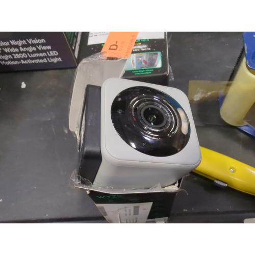 Color Grey Wyze Cam V4 Plug-in Indoor and Outdoor Smart-Enabled Security Camera