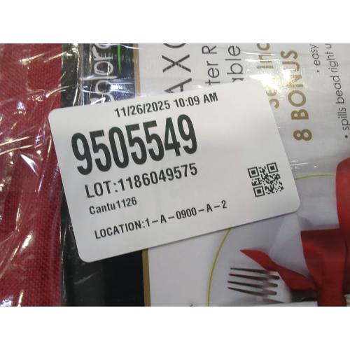 Colordrift Saxony Water Resistant Red Tablecloth 60 x 104