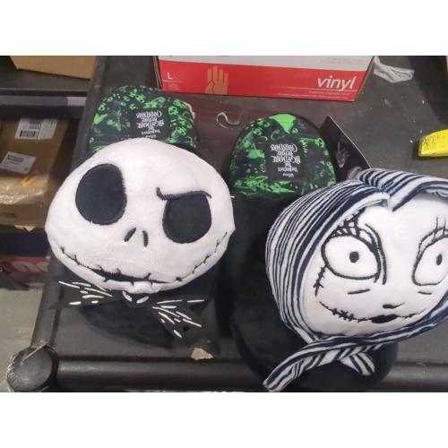 Size M 7/8 Color Black nightmare before Christmas slippers