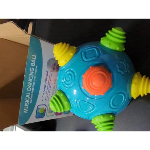 VANLINNY Toddlers Baby Music Shake Ball Toy Bumble Ball for Babies,Dancing Bumpy & Interactive Sounds Crawl Toy, Best Bouncing Sensory Learning Gift for 3  Year Old Boys&Girls.
