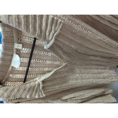 Cyrus Casual Hollow Out Sweater Crochet Knit Lapel Collar Polo Pullover Sweaters Tops