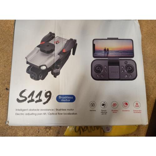 S119 Drone with Camera, 8K Brushless Motor Drones for Adults, FPV RC Quadcopter with 3D Flips, Obstacle Avoidance, Optical Flow Positioning, Trajectory Flight, Carrying Bag, 2 Battery (Grey)