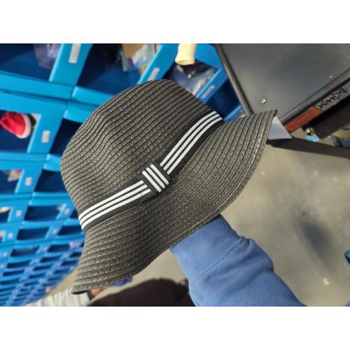 Sun Hats For Women Men Panama Wide Brim Straw Fedora Hat With Striped Band Foldable Summer Sun-Shading Floppy Hat
