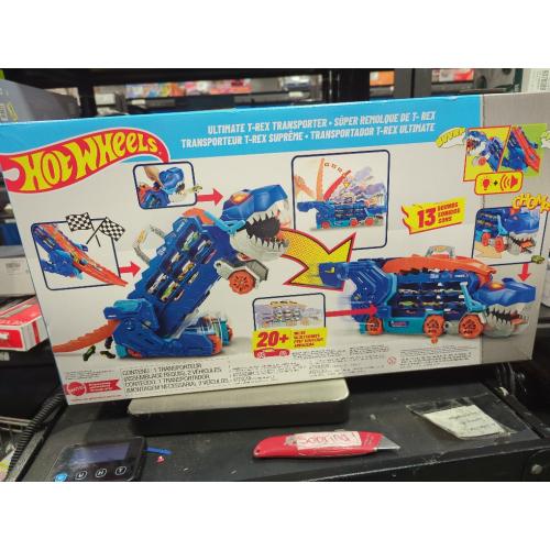 Mattel Hot Wheels T-Rex with Race Track City Ultimate Hauler
