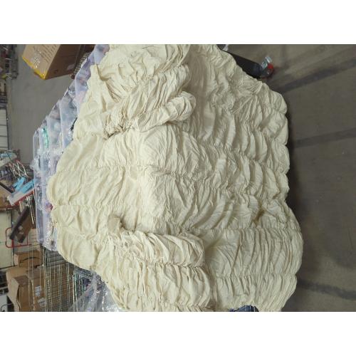 Queen Comforter Set - Ruched Comforter Queen Size Bed Set Boho Shabby Chic Bedding for Bedroom Comforter Fluffy 3 Piece Ruffle Comforter Set with Pillow White Bedding Soft
