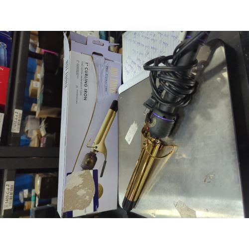 Hot Tools Pro Artist 24K Gold Extra Long Curling Iron | Long Lasting, Defined Curls (1 in)