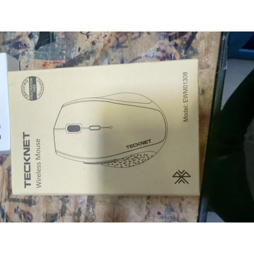 TECKNET Bluetooth Mouse, 4800 DPI Wireless Mouse, 2-Year Battery 6 Adjustable DPI, 6 Buttons Compatible with Laptop/Windows/Computer - Black