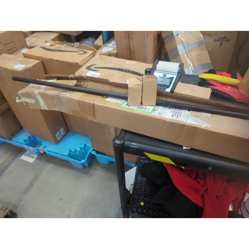 Size 48 to 88 Color Black Amazon Basics Easy to Install Adjustable Room Darkening Blackout Curtain Rod - Wraps Around, Blocks Light, for Heavy Curtains, 48 to 88, Black