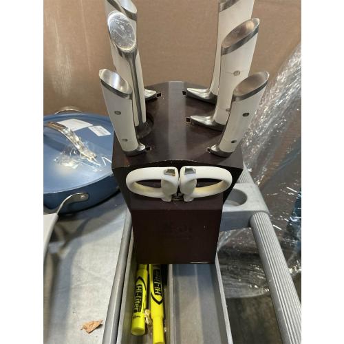 Cangshan HELENA Series German Steel Forged Knife Block Set (8-Piece, White)