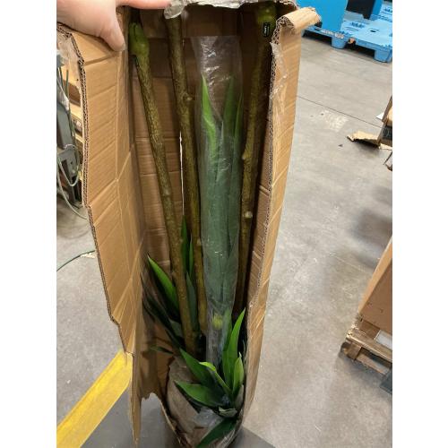 Artificial Tree 4.7Ft Faux Agave Plant with 3 Heads in Plastic Pot Fake Tree for Home Decor Indoor or Outdoor Office Decoration Housewarming Gift(4.7 Feet-1 Pack)