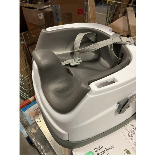 Ingenuity Baby Base 2-in-1 Booster Feeding and Floor Seat with Self-Storing Tray - Slate