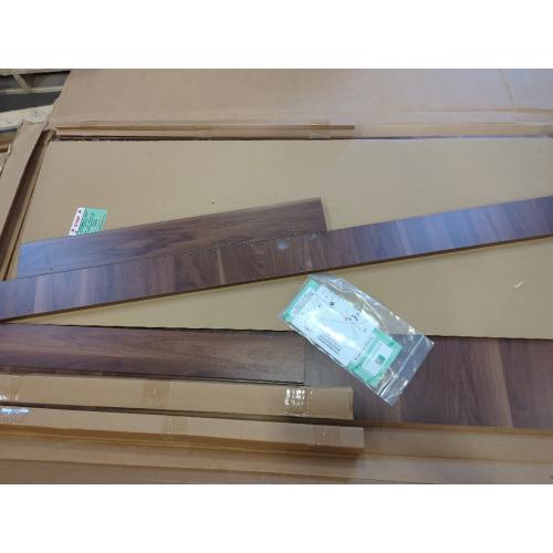 OfficeSimpli Washer Dryer Countertop, Made in USA, Non-Slip Pads, Laundry Room Wood Topper, Washer Dryer Cover for Top, Laundry Guard, Laundry Countertop (California Walnut, Standard (27.5 x 54))