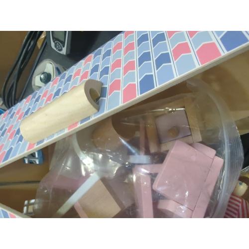 DIY Wooden Dollhouse with 3 Sticker Sheets – Create 2 Styles (White & Pink), Foldable Design with Portable Handle & Metal Lock, 4 Rooms, 16 pcs Furniture, 2 Dolls, Gift for Kids Ages 3