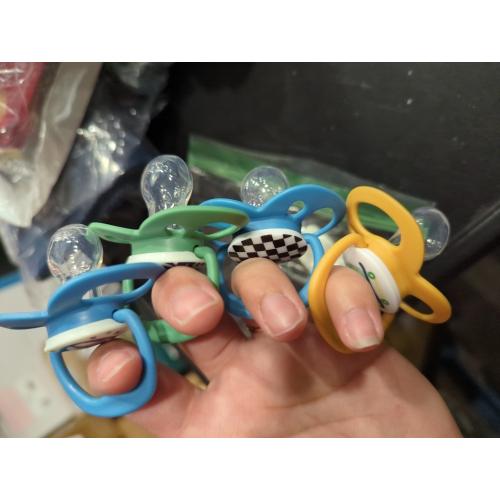 Dr. Brown's Advantage Glow-in-the-Dark Baby Pacifier, Fully Symmetrical Soother with Soft Silicone Bulb, Skateboard Snail-Blue Nature, 6-18m, BPA Free, 4 Pack