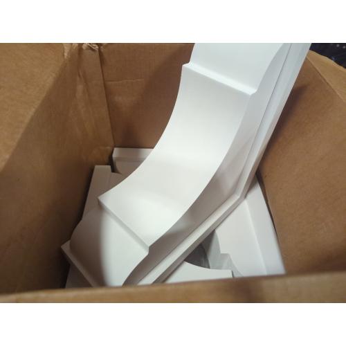 Set of 3 Size 3 1/2W x 7D x 7H Color White  Ekena Millwork BKTP04X07X07BRY Standard Bryant Architectural Grade PVC Brackets, 3 1/2W x 7D x 7H