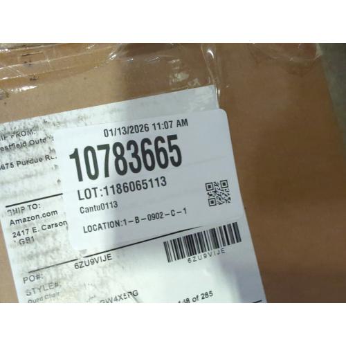 Timber Ridge Folding Camping Chair, Removable Seat Padded Lawn Chairs Foldable Outdoor Camp Chair for Adults, Supports Up to 300 LBS, Grey