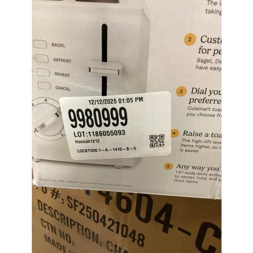 Cuisinart Plastic White 2 slot Toaster 7.2 in. H X 6.5 in. W X 11 in. D