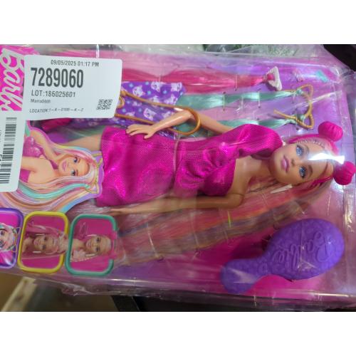 Barbie® Fun & Fancy™ Hair Doll with Extra-Long Colorful Blonde Hair and Styling Accessories