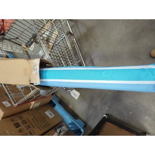 BLUE AND WHITE 7ft Heavy Duty High Wind Beach Umbrella Parasols with sand anchor & Tilt Sun Shelter, UV 50  Protection Outdoor Sunshade Umbrellas Carry Bag for Patio Garden Pool Backyard Stripe Blue insert completely into the sand