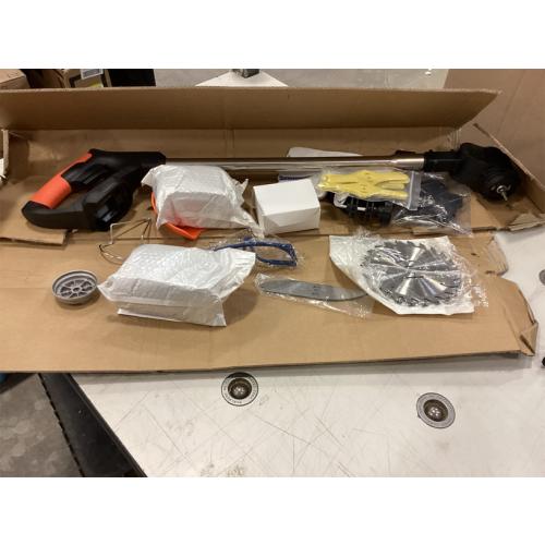 Cordless Lawn Mower with Battery and Charger,21V Lawn Trimmer Grass Edger with Two 2.0Ah Li-Ion Battery Powered & 3 Cutting Blade Types, Compact Power Tool for Lawn Yard Work, Black