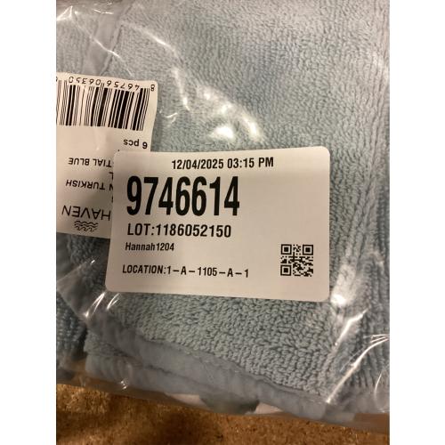 Haven Turkish Cotton Washcloth in Celestial Blue 6 PACK