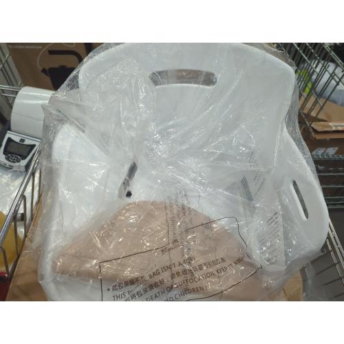 Booster Seat for Babies & Toddlers, Children's Booster Seat, Easy to Clean Five-Point Safety Harness & Durable Non-Toxic Plastic Seat & Belly Bar - Grapefruit