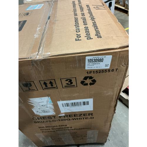 Chest Freezer, Deep Freezer 5 Cubic Feet with Removable Baskets & 6 Adjustable Temperature & Top Open Door, White Mini Deep Freezer Compact Freezer Suitable for Apartments(Down to -18°F)