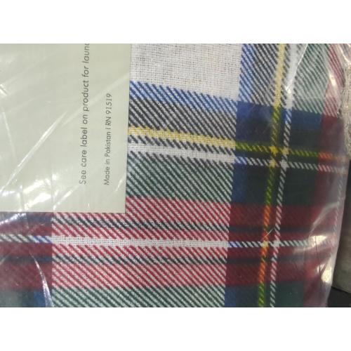 Comfort Spaces Cotton Flannel Sheets Cal King Size, Ultra Soft Flannel Sheet Set with 14 Elastic Pocket Fits up to 16 Mattress, Plain Print Warm Flannel Bedding, Scottish Plaid Red 4 Piece