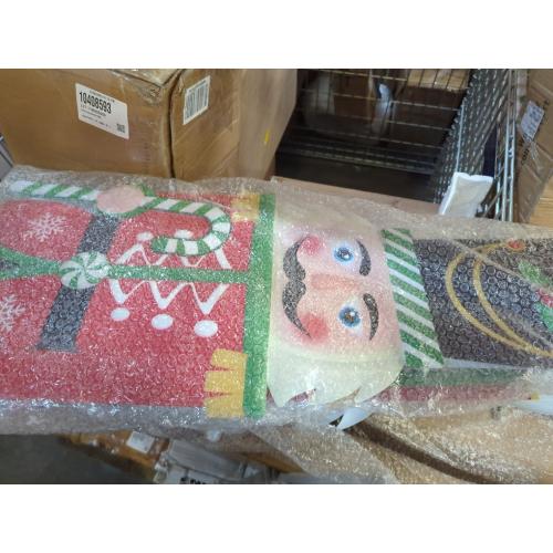 Gisafai 2 Pcs 5ft Large Metal Christmas Nutcracker Outdoor Decoration, Giant Nutcracker Yard Sign with Stakes, Christmas Yard Decor for Garden Pathway Lawn Walkway Holiday Party