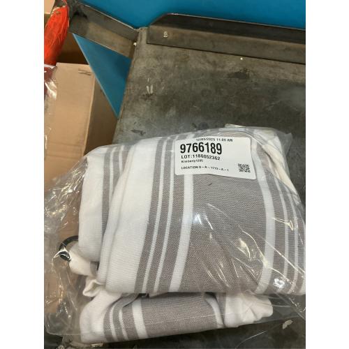 All-Clad Striped Dual Kitchen Towel in Titanium