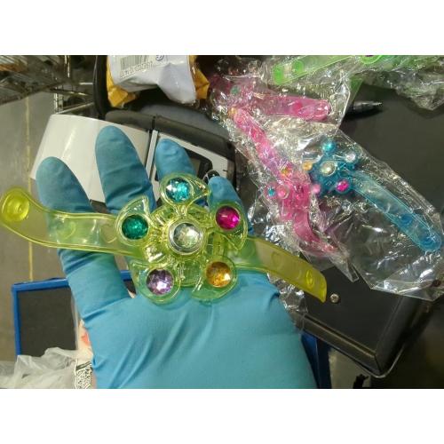 10 Pack LED Light Up Fidget Spinner Bracelets Favors For Kids 4-8 8-12,Glow in The Dark Party Supplies,Birthday Gifts,Treasure Box Toys for Classroom,Carnival Prizes,Pinata Goodie Bags Stuffers