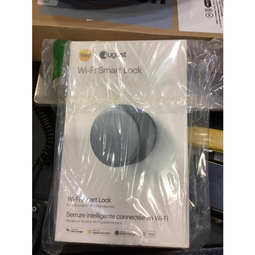 August Home Polished Nickel Metal Wi-Fi Smart Lock