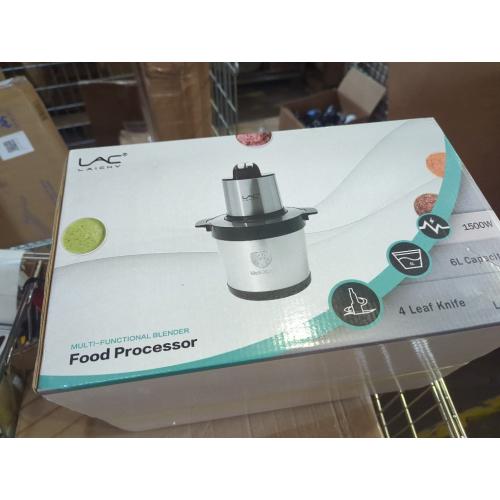 Large Capacity Food Processors,Electric LAC LAICHYMeat Grinder Veggie Chopper with Stainless Steel Bowl,3 Speeds,4 Bi-Level Blades and Spatula for Meat,Onion,Vegetables,Fruits(24 Cup Black)