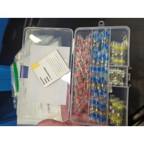 160 Pcs Solder Seal Wire Connectors Kit, Electrical Connectors Heat Shrink Wire Connectors Waterproof Electrical Cable Butt Terminals for Marine Automotive Trailer RV Boat Truck Wiring
