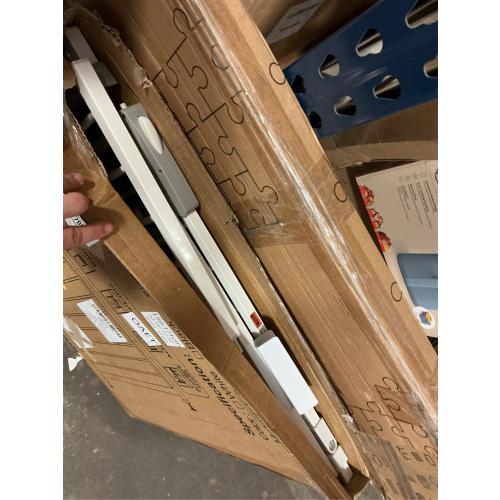 WAOWAO Triple Lock Baby Gate Extra Wide 72.04-76.77 Pressure Mounted Walk Through Swing Auto Close Safety White Metal Dog Pet Puppy for Stairs,Doorways,Kitchen