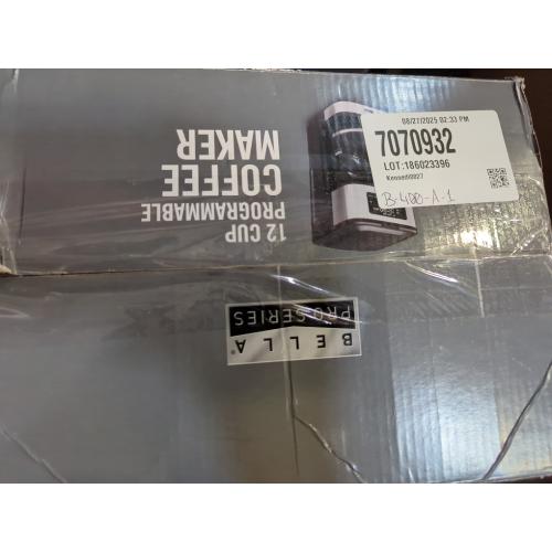 Black & Silver bella PRO - 12-Cup Programmable Coffee Maker - 90194 - Stainless Steel