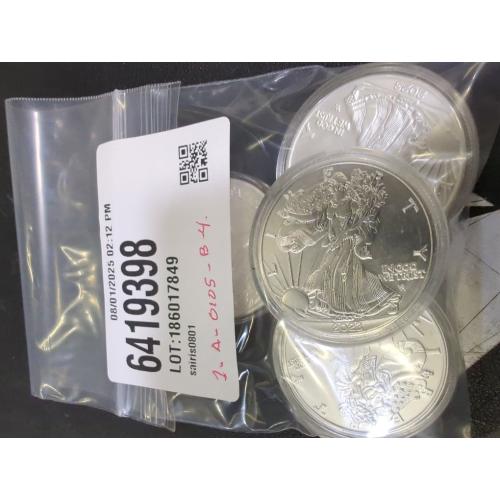 6-PCS 2024 U.S. Eagle The United States Statue of Liberty Silver Plated Coin 1 oz Uncirculated Commemorative Coin Silver Eagles 2024 (6 PCS)