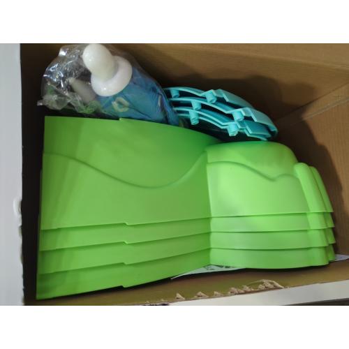 Upgraded Kids Turtle Sandbox with Lid & Adjustable Umbrella, Truck Toy & 8pcs Sand Shovels, Sand Box with Cover, Beach Toys for Toddlers 3-5, Plastic Indoor Outdoor Play Toys Gift for Girls Boys